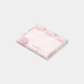 Abstracte droomachtige pastelrozen met naam post-it® notes (Schuin)