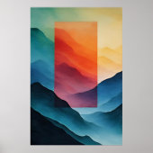 Abstracte Droombergen Poster (Voorkant)