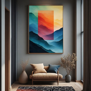 Abstracte Droombergen Poster