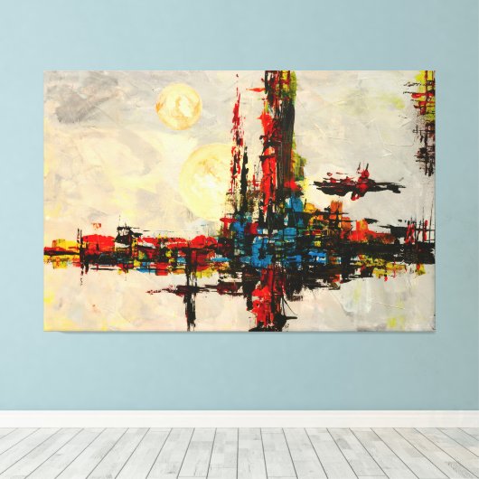 Abstracte droomkunst canvas afdruk (Insitu (Houten vloer))