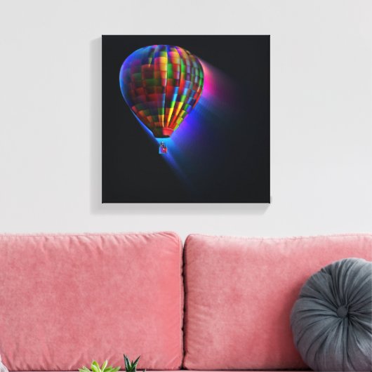 Abstracte droomkunst met magische vliegtuigen canvas afdruk (Insitu (Woonkamer))