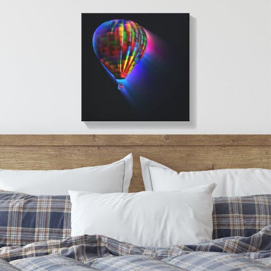 Abstracte droomkunst met magische vliegtuigen canvas afdruk (Insitu (Slaapkamer))