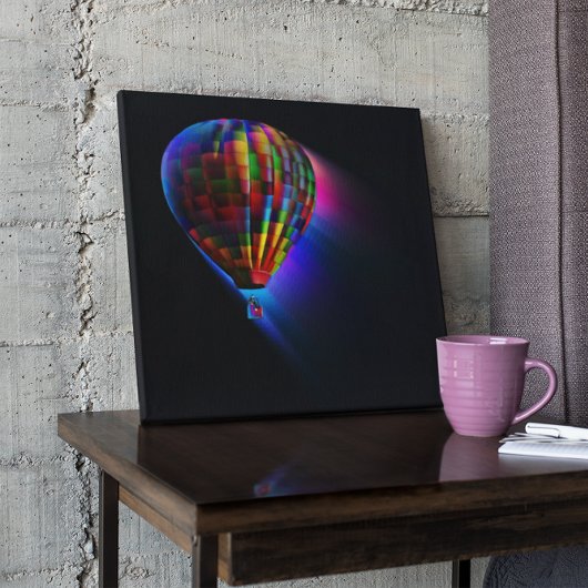 Abstracte droomkunst met magische vliegtuigen canvas afdruk