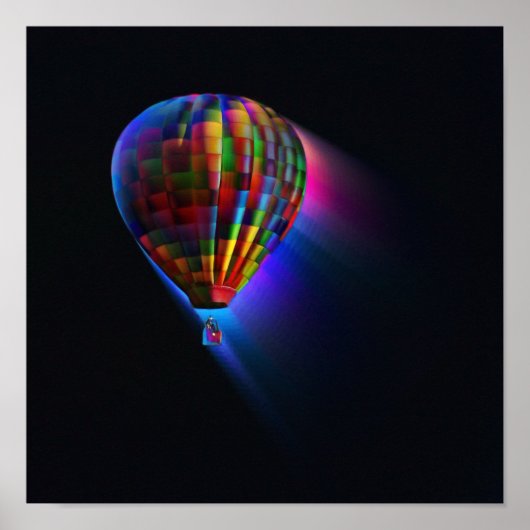 Abstracte droomkunst met magische vliegtuigen poster (Voorkant)