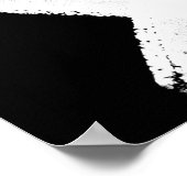 Abstracte druk 1 penseel - omgekeerd poster (Hoek)