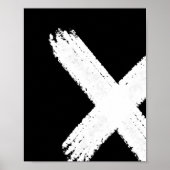 Abstracte druk 1 penseel - omgekeerd poster (Voorkant)