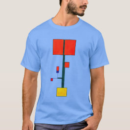 Abstracte druk op nieuwe Mondriaanse stijl T-shirt
