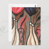 ABSTRACTE DRUKTULIPS BRIEFKAART (Voorkant / Achterkant)