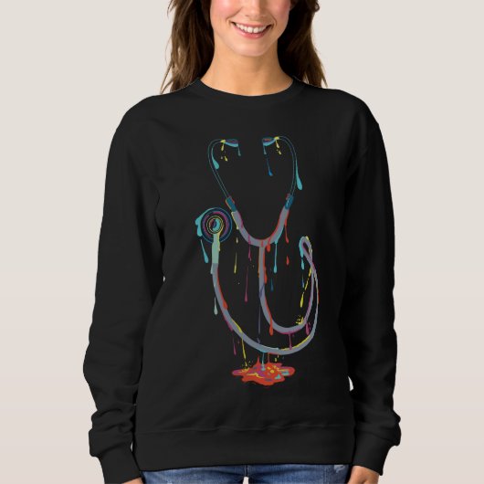 Abstracte druppelende stethoscoop – Medische kunst Trui (Voorkant)