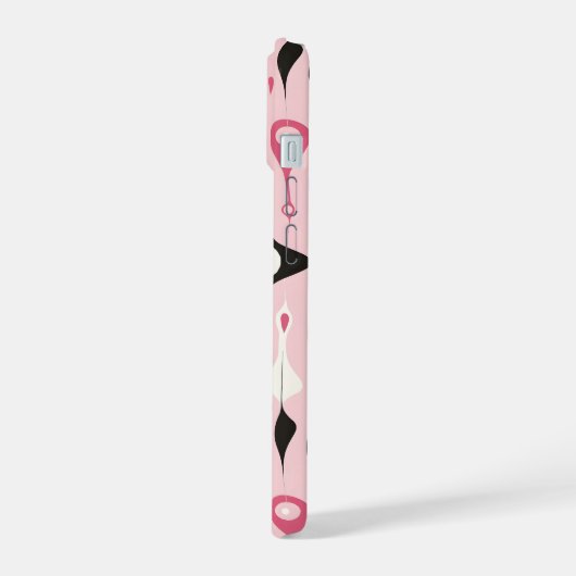 Abstracte druppelsamenstelling iPhone 15 case (Linkerkant)