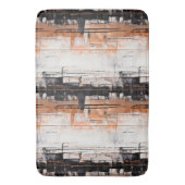 Abstracte druppelverf van koper, zwart en wit badmat (Voorkant Verticaal)