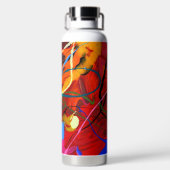 Abstracte druppelverf waterfles (Achterkant)