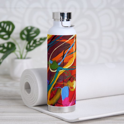 Abstracte druppelverf waterfles (Yoga)