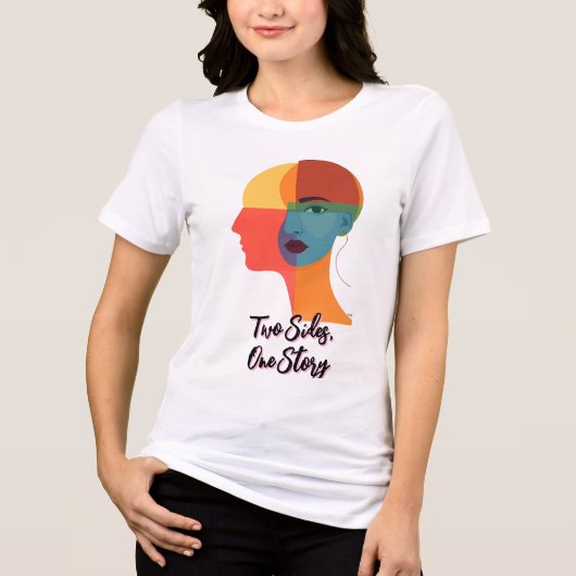 Abstracte Dual Face Art Tri-Blend Shirt (Voorkant)