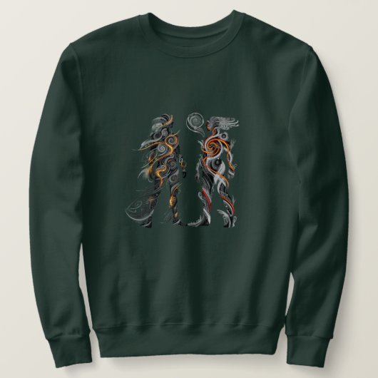 Abstracte Dualiteit Heren Sweatshirt (Design voorkant)