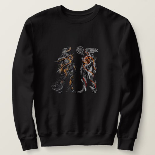 Abstracte Dualiteit Heren Sweatshirt (Design voorkant)