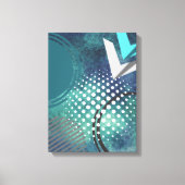 Abstracte dubbele pijlen met cirkels en Stippen op Canvas Afdruk (Voorkant)