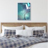 Abstracte dubbele pijlen met cirkels en Stippen op Canvas Afdruk (Insitu (Slaapkamer))