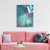 Abstracte dubbele pijlen met cirkels en Stippen op Canvas Afdruk (Insitu (Woonkamer))