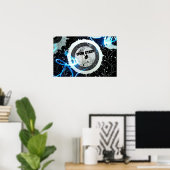 Abstracte Dubstep luidspreker Dub-stap Poster (Thuiskantoor)
