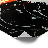 Abstracte Dubstep-luidsprekerstroom Poster (Hoek)
