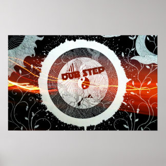 Abstracte Dubstep-luidsprekerstroom Poster