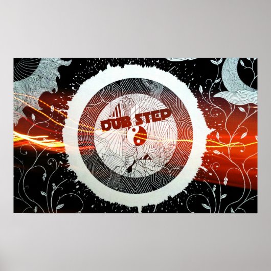 Abstracte Dubstep-luidsprekerstroom Poster (Voorkant)