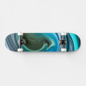 Abstracte duif in Aqua Skateboard (Horizontaal)
