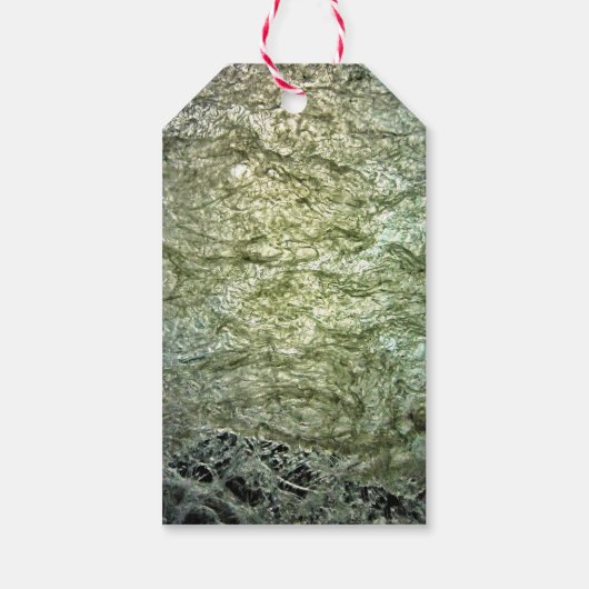 Abstracte duistere gift Label, Textured recyclen p Cadeaulabel (Achterkant)