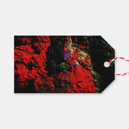 Abstracte duistere gift Label, Textured recyclen p Cadeaulabel