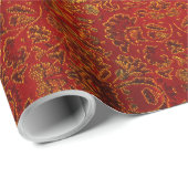 Abstracte, dunne, geelbruine amberkleurige monster cadeaupapier (Rol Hoek)