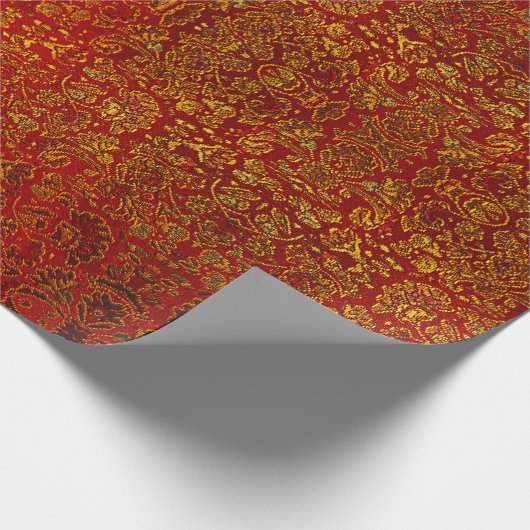 Abstracte, dunne, geelbruine amberkleurige monster cadeaupapier (Hoek)