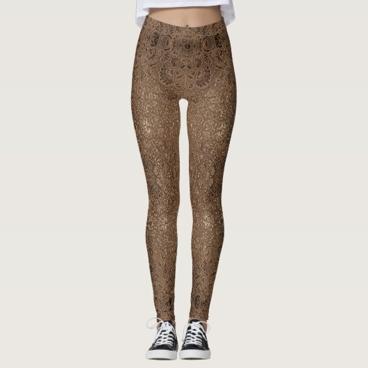 Abstracte, dunne, lichtmooie monsters leggings (Voorkant)