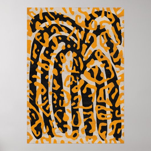 Abstracte duotonevormen uit de midden eeuw poster (Voorkant)