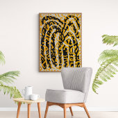 Abstracte duotonevormen uit de midden eeuw poster