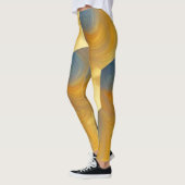 abstracte dwarsbalken zigzag lijnen art leggings (Links)