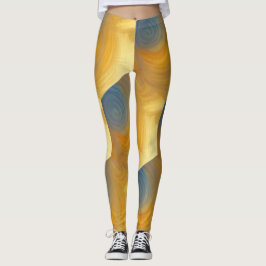 abstracte dwarsbalken zigzag lijnen art leggings