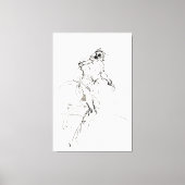 Abstracte Dynamic Figure Sketch - Canvas Afdruk (Voorkant)