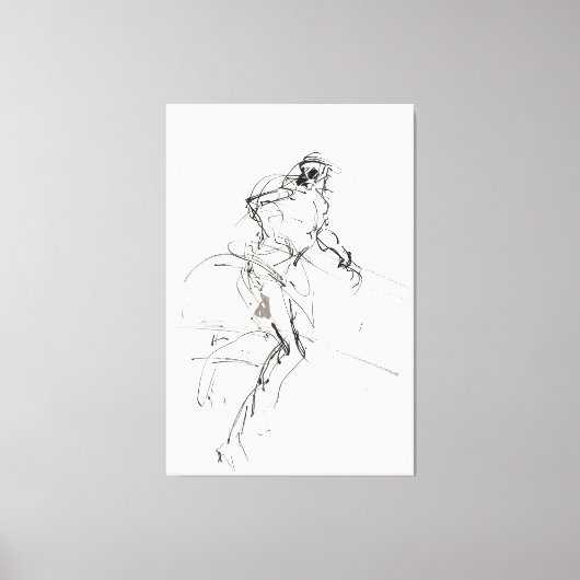 Abstracte Dynamic Figure Sketch - Canvas Afdruk (Voorkant)