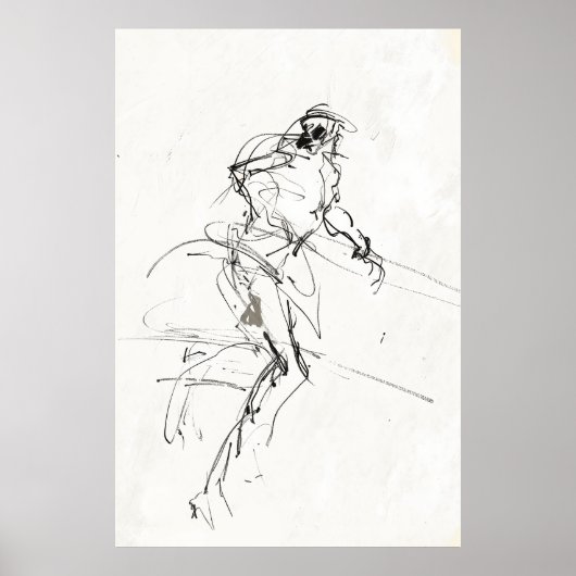 Abstracte Dynamic Figure Sketch - Poster (Voorkant)
