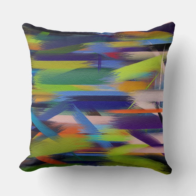 Abstracte dynamische kleuren tekenen #44 kussen (Voorkant)