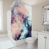 Abstracte dynamische kleurenachtergrond met verlic douchegordijn (In situ)