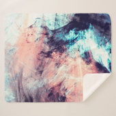 Abstracte dynamische kleurenachtergrond met verlic sherpa deken (Voorkant (horizontaal))