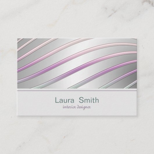 Abstracte dynamische moderne verlooplijnen visitekaartje (Voorkant)