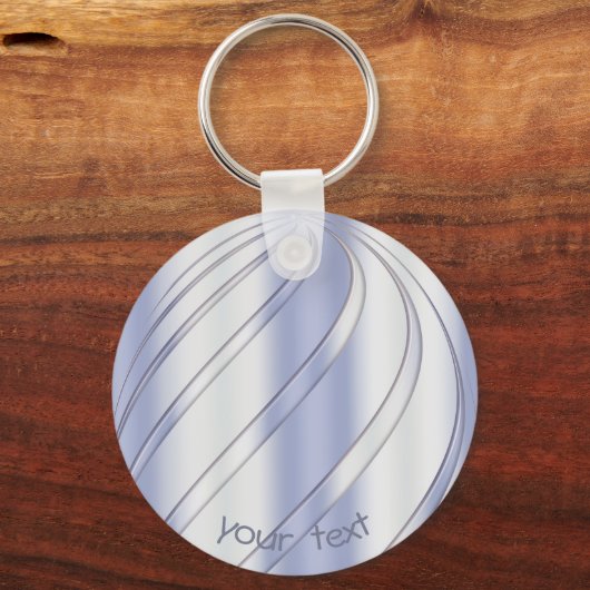 Abstracte dynamische spiraalstructuur.text. sleutelhanger (Voorkant)