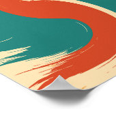 Abstracte dynamische stroom moderne kunst poster (Hoek)