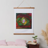 Abstracte dynamische verbindingen hangend wandkleed (Slaapkamer)