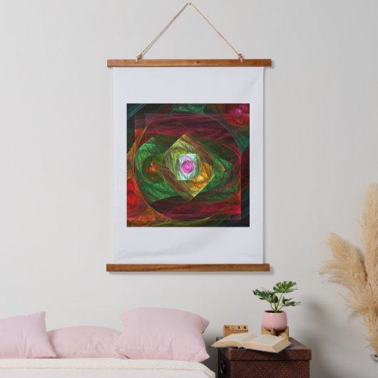 Abstracte dynamische verbindingen hangend wandkleed (Slaapkamer)