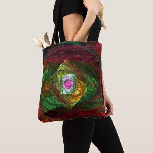 Abstracte dynamische verbindingen tote bag (Dichtbij)