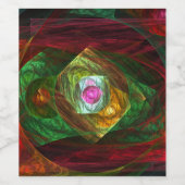 Abstracte dynamische verbindingen wijn etiket (Enkel label)